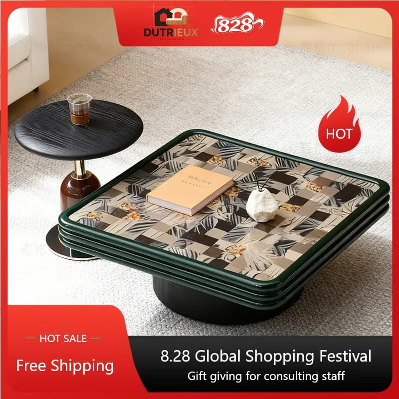 Black Arabic Coffee Tables Round Luxury European Apartment Bauhaus Coffee Tables Living Room Vintage Mesa De Centro Furniture