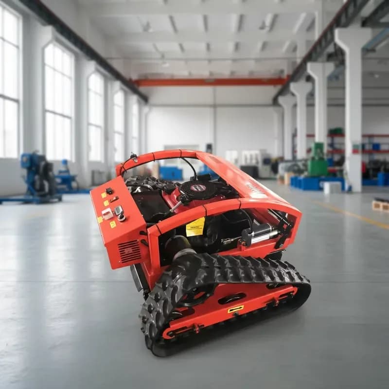 Factory Sale Intelligent Engine Powered Rubber Track Slope Grass Cutter for Orchard Farm Remote Control Lawnmower