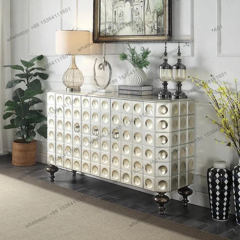 Light luxury door cabinet household living room dining side cabinet villa simple home partition decorative cabinet
