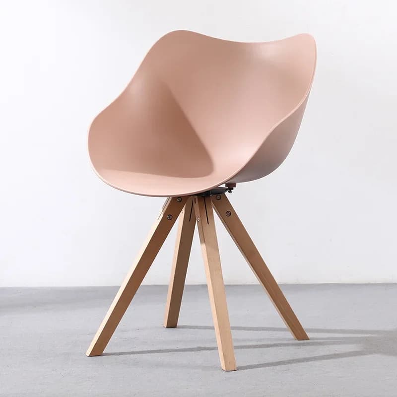 Nordic backrest Solid wood Internet celebrity dining chair Simple designer Cafe Creative armrest Home desk Computer chair