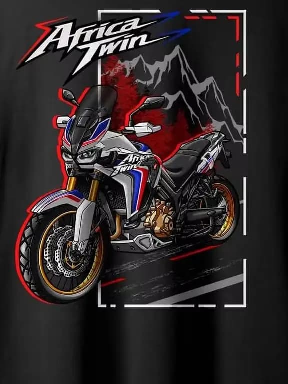 Japanese 2016-2019 Models Africa Twin CRF1000L Motorcycle T-Shirt 100% Cotton O-Neck Short Sleeve Casual Mens T-shirt Streetwear