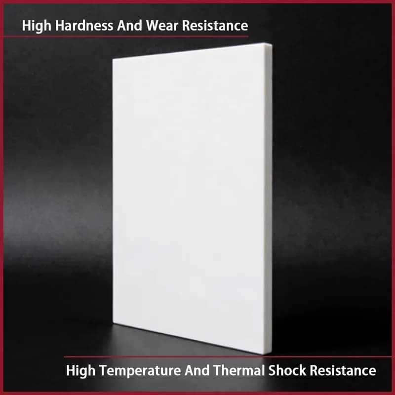 0.2-3mm Alumina Ceramic Square Plate High Hardness Mohs 9 Wear Resistant Al2O3 Sheet for Industrial & Precision Applications
