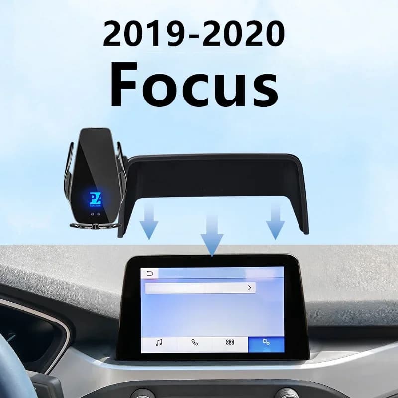 For 2019-2022 Ford Focus Car Screen Phone Holder Wireless Charger Navigation Modification Interior 8/12.3 Inch Size