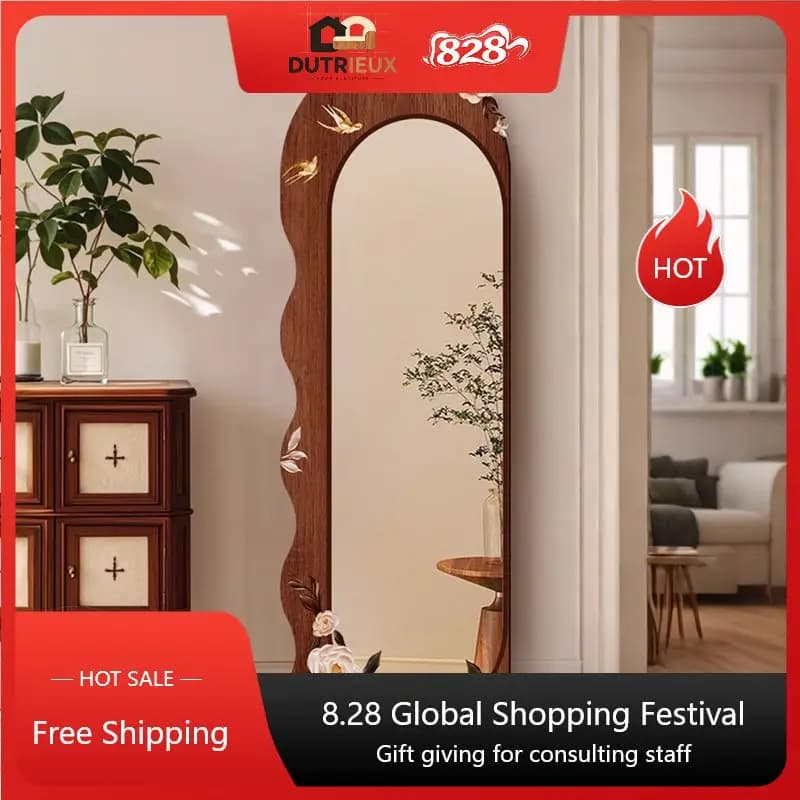 Irregular Mirrors Full Body Bedroom Luxury Wide Modern Floor Mirrors Full Body Living Room Espelho De Quarto Furniture Home