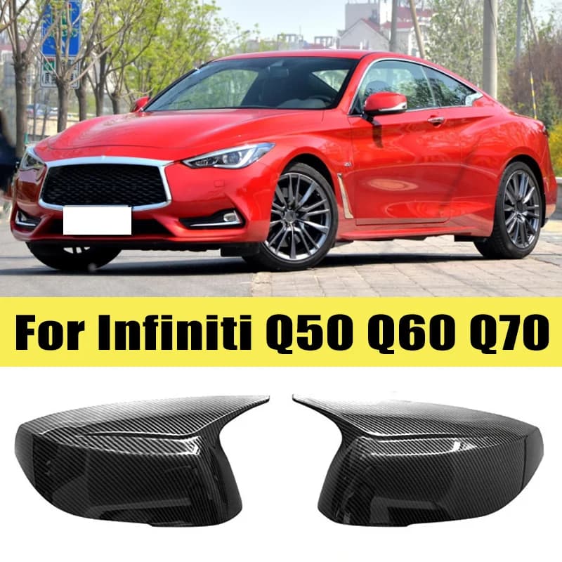 Suitable for Infiniti Q50 Q60 Q70 Car Parts Modification Horn Reversing Mirror Shell Rearview Mirror Cover Shell Car Accessories
