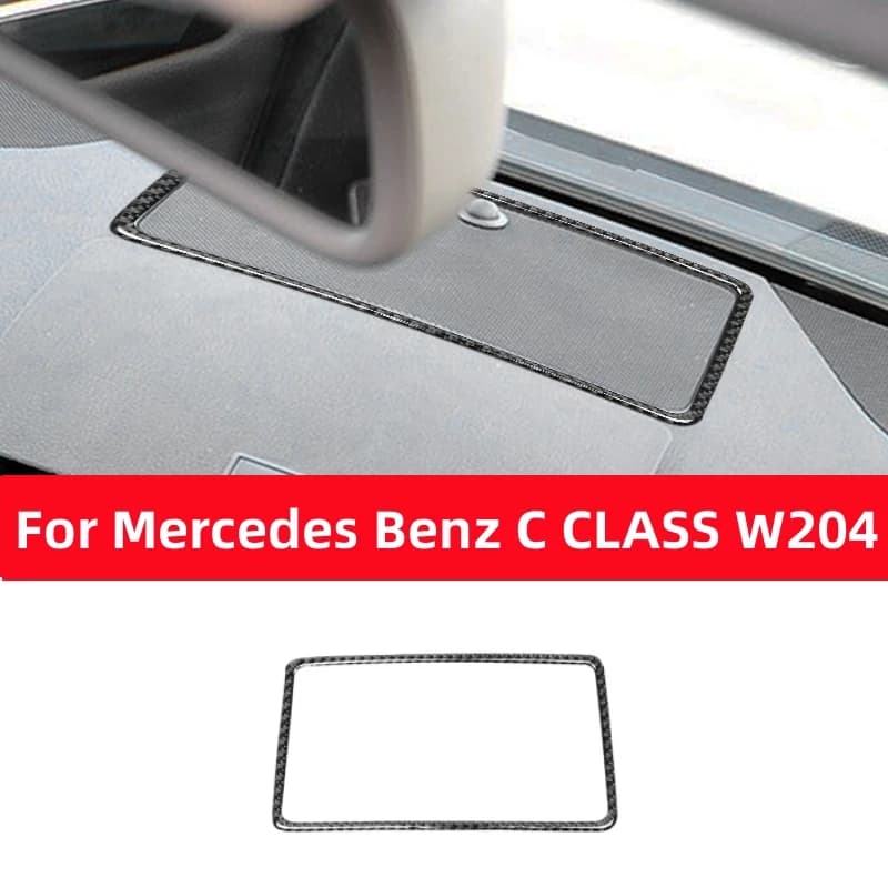 For Mercedes Benz C Class W204 2007-2013 Car Accessories Central Control Horn Decor Ring Cover Carbon Fiber Interior Stickers