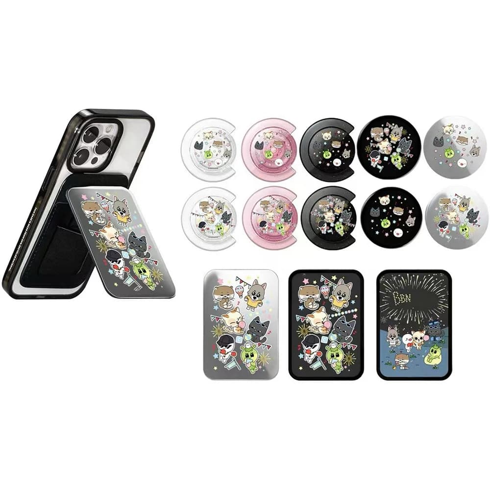 Cartoon Puppy Meme Magnetic Grip Card Holder Phone Stand for IPhone Holder Mount Support for Galaxy Phone Accessories