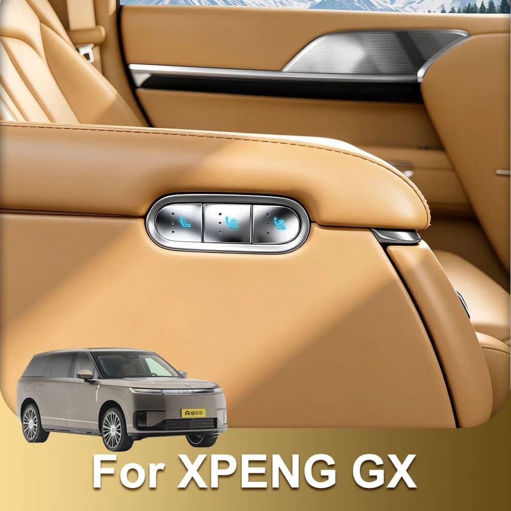 Fit For Xpeng GX Second Row Seat Armrest Button Protection Sticker Automotive Supplies Scratch-resistant And Wear-resistant