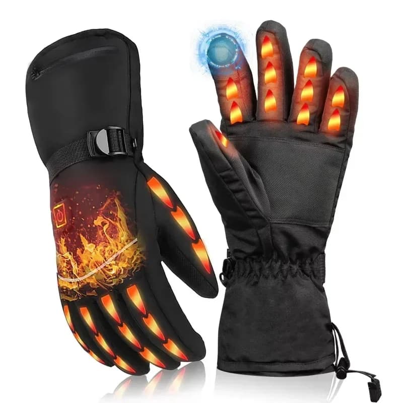 waterproof heating ski gloves washable touch screen heating hand warmer motorcycle windproof arthritis function
