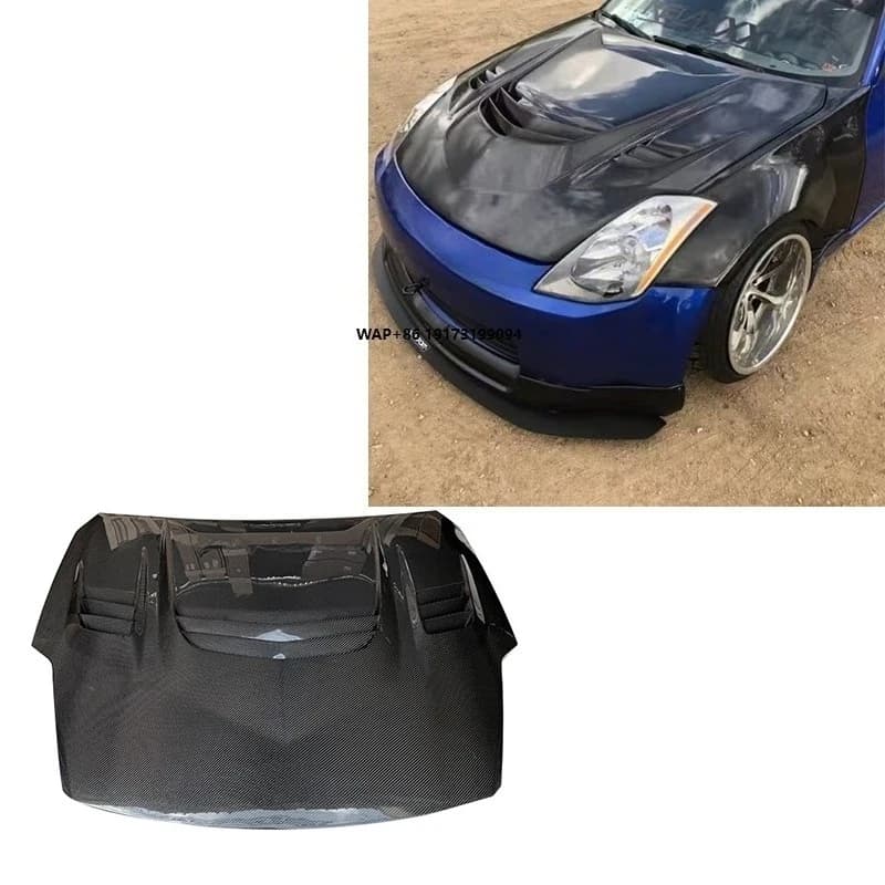 High Quality  New Style Carbon Fiber Hood of the Vent for 350Z Z33 Carbon Fiber Bonnet