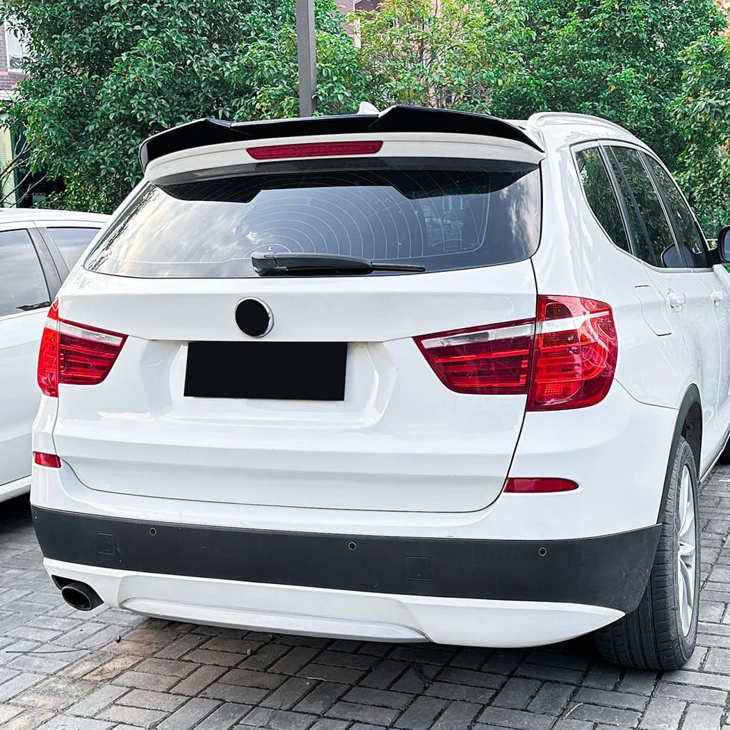 FOR BMW X3 F25 2011-2017 Rear Trunk Lid Boot Spoiler Wings Carbon Black ABS Plastic Sports Styling Accessories