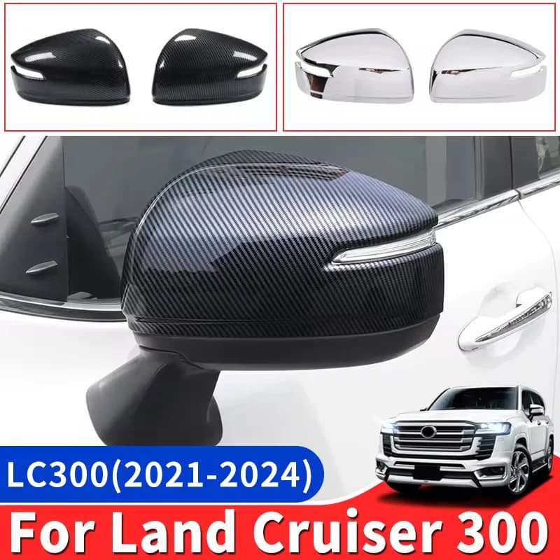 For Toyota Land Cruiser 300 2021-2025 2024 Rearview Mirror Covers LC300 Exterior Decoration  Accessories upgraded Tuning VXR GXR