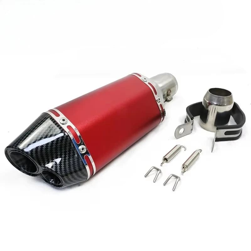 Motorcycle Muffler Exhaust Pipe Double Outlet