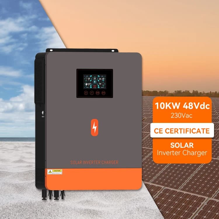10KW 10.2kw 48v DC 220/230V AC pure sine wave solar inverter Dual MPPT on/off grid solar hybrid inverter
