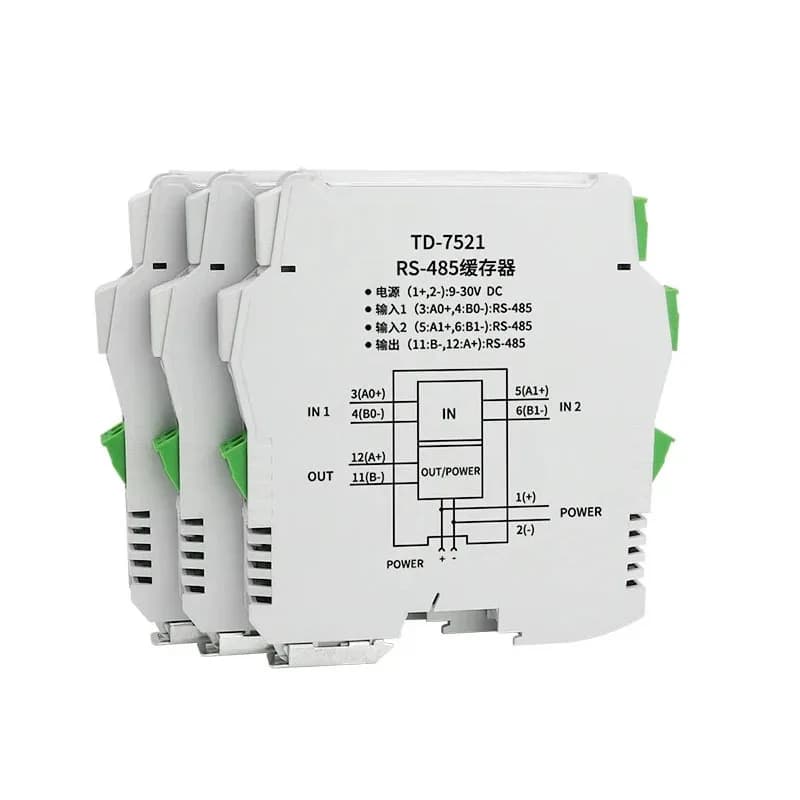 【Hot】Industrial grade 485 hub repeater star one-quarter four photoelectric digital isolation guide rail installation thin