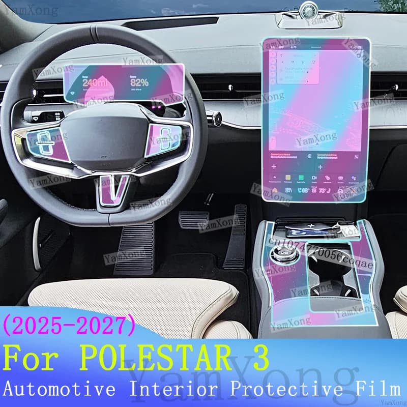 Car interior Kit scratch Film For POLESTAR 3 Navigation Dashboard screen Protection Sticker Center Panel Transparent Cover Film