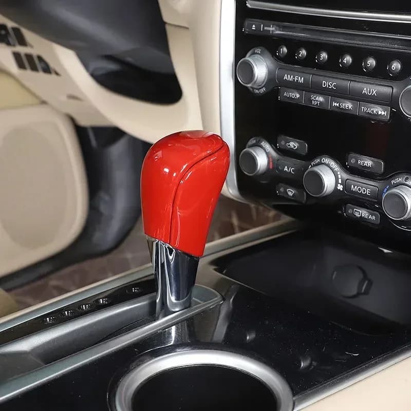 ABS Red For Nissan Pathfinder 2013-2018 Car Central Control Gear Head Cover Decorative Sticker Interior  Accessories