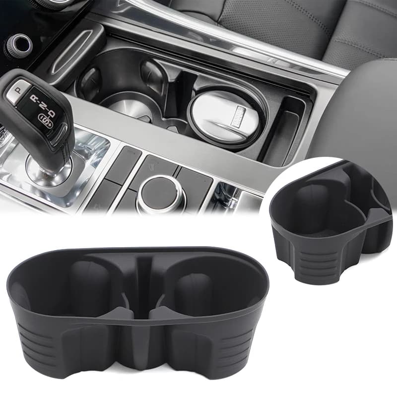 For Land Rover Range Rover Sports Vogue 2018-2022 Silicone Black Car Center Water Cup Holder Protective Cover Car Accessories