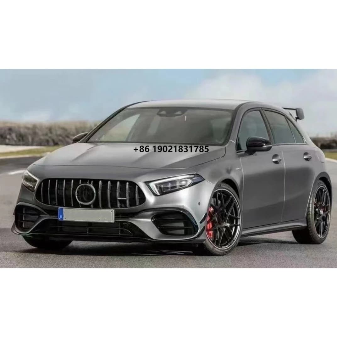 PP Plastic Car Parts Car Body Kit Front Bumper for a Class W177 to A45S 2019 Year Rear Diffuser