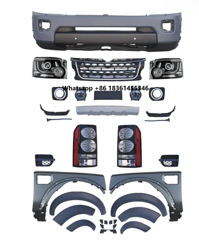 For Discovery 3 Upgrade  Discovery 4 with Headlight Taillight Front Grill Bumper Bumper Guard PP  Body Kit Bodykits