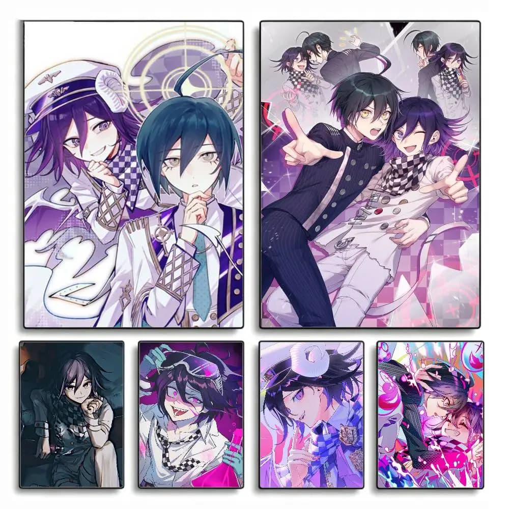 K-Kokichi O-Ouma Shuichi Saihara D-Danganronpa  Poster HD Self Adhesive Waterproof Wall Art Ideal for Home Office Dorm Gift