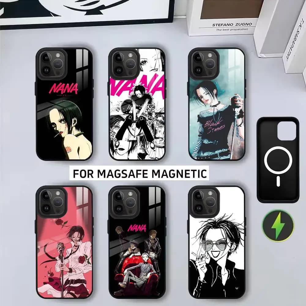 Cool girl N-Nana O-Osaki NO Anime Phone Case For iPhone17,16,15,14,13,12,11 Plus,Pro Magnetic For Magsafe Wireless Charging