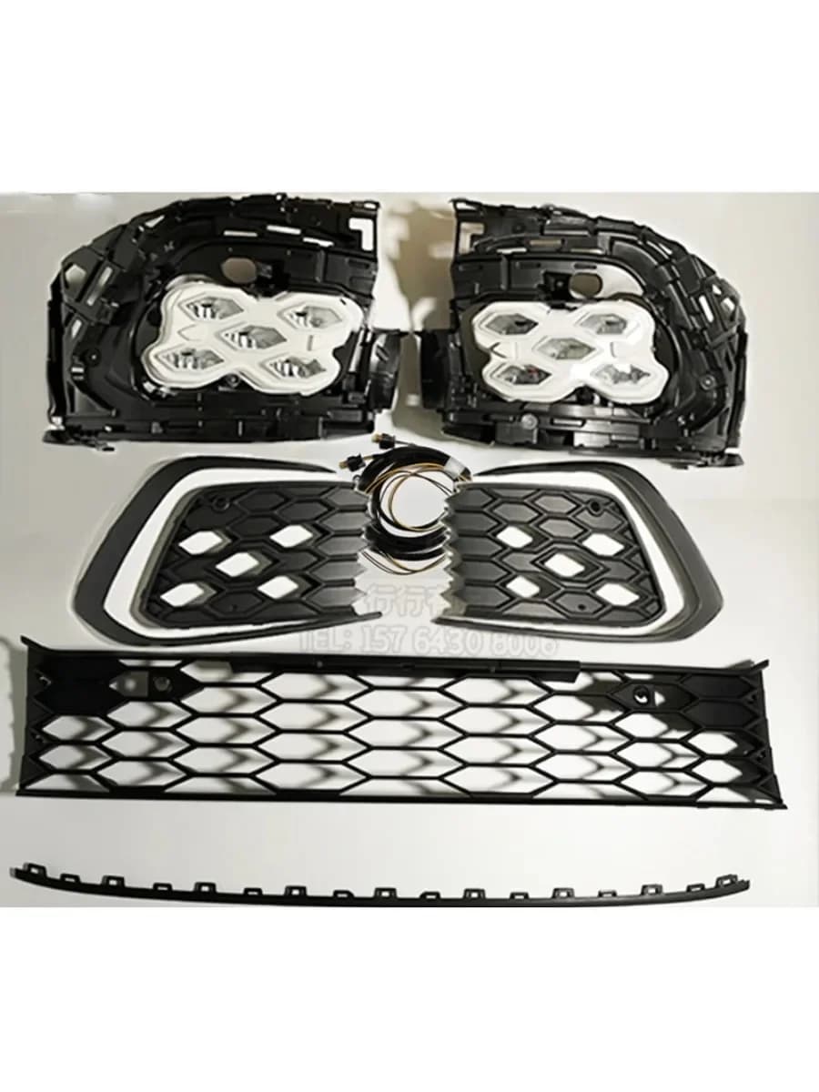 Front Bumper Racing Grill Grille Fog Cover Frame Trim Bracket For Volkswagen VW Golf 8 GTI 8Rline