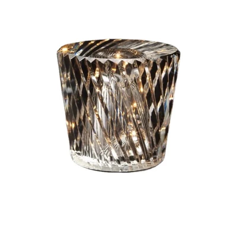 Diamond charging crystal desk lamp, clear bar, dining table light, atmosphere, bedroom bedside night light