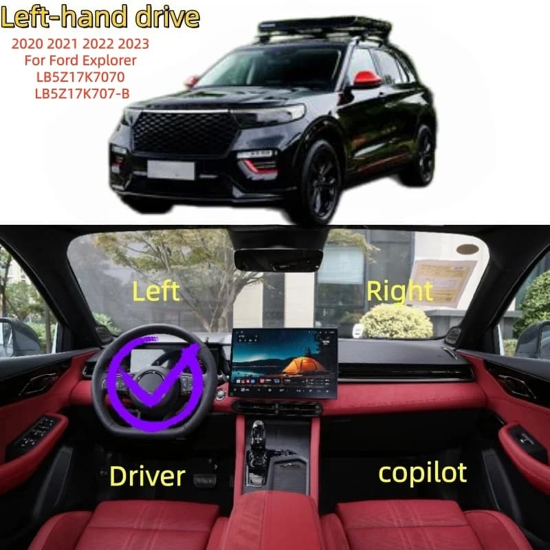 Auto Heated Blind Spot Warning Rear White Mirror Glass For 2020 2021 2022 2023 Ford Explorer LB5Z17K7070 LB5Z17K707-B