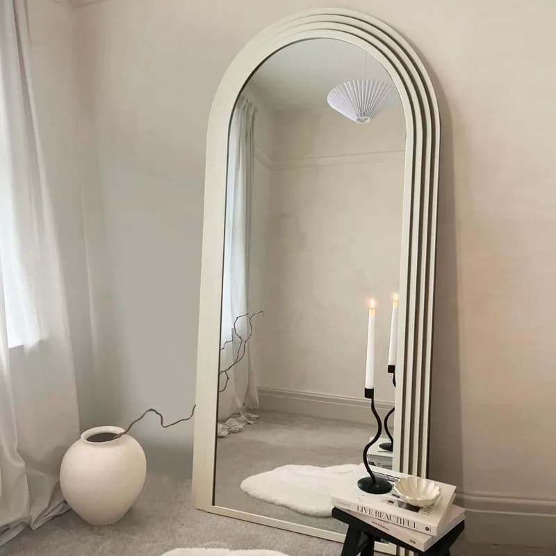 Oval Floor Mirrors Full Body Standing Nordic Princess Long Mirrors Full Body Living Room Design Espejos De Piso Room Decoration