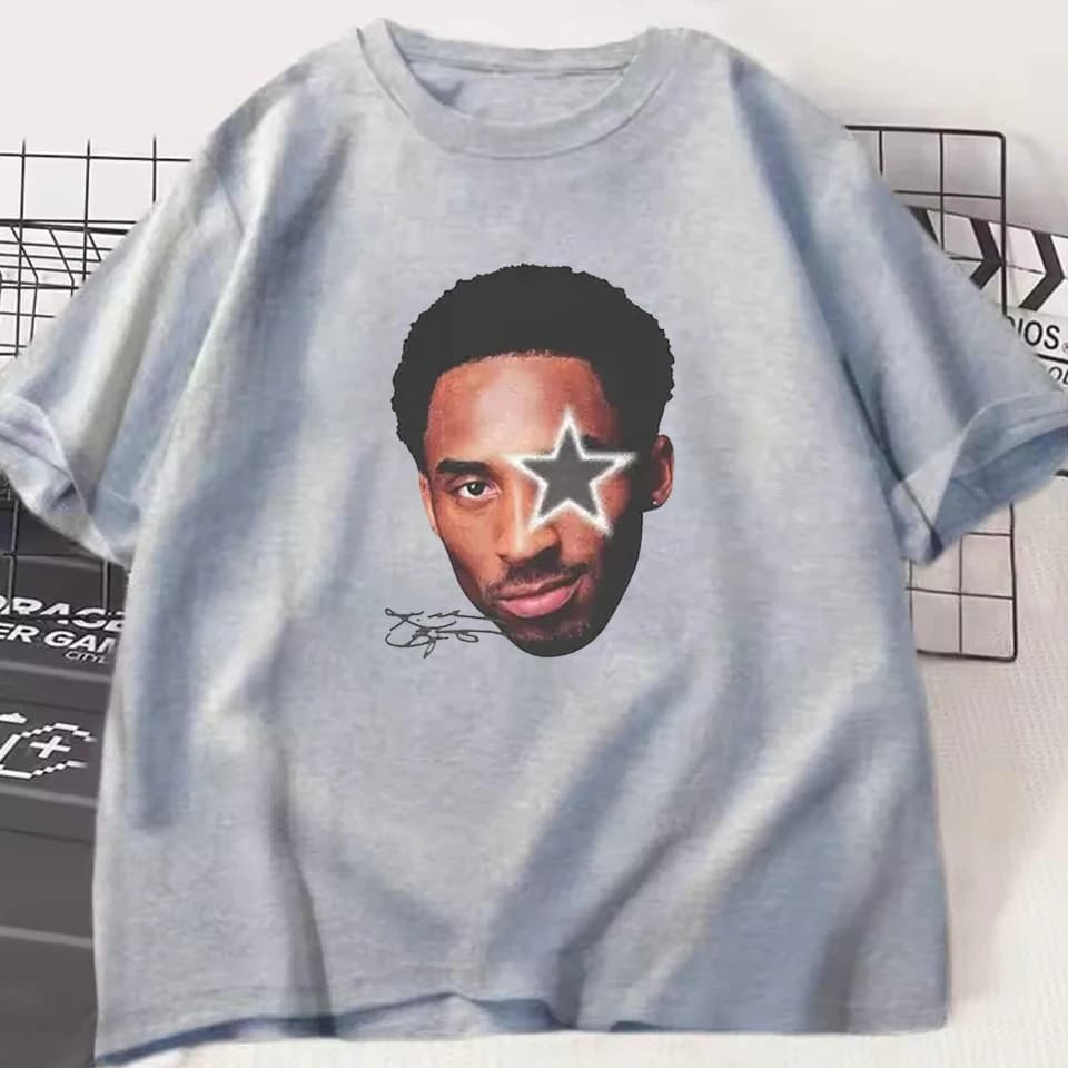 Kobe Bryant Draft Day Big Head Graphic Pattern Men WomenT-Shirt Streetwear Street Fashion Harajuku Short Sleeved Unisex Top Tees