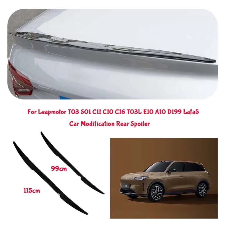 For Leapmotor PVC Material Car Special Tail Wing Punch-Free Integrated Paste Auto Spoiler car wing