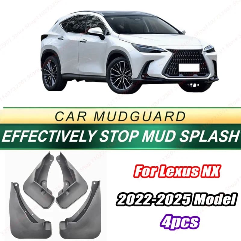 For Lexus NX 2022-2025 Model 4PCS Front Rear Mud Flaps Splash Guards Fender Mudguards Auto Accessories