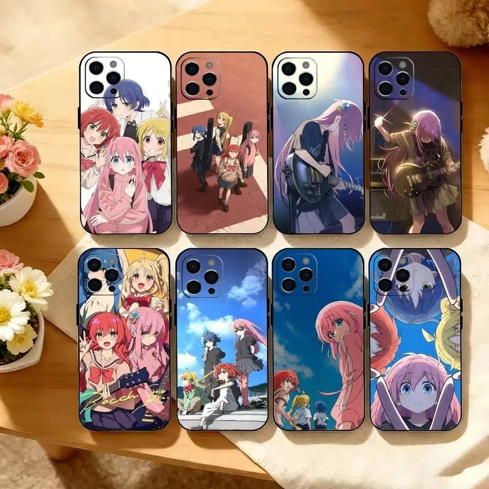 B-Bocchi the Rock Phone Case Silicone Soft For IPhone 17 16 15 14 13 12 11 X XR Plus Pro Max Plus