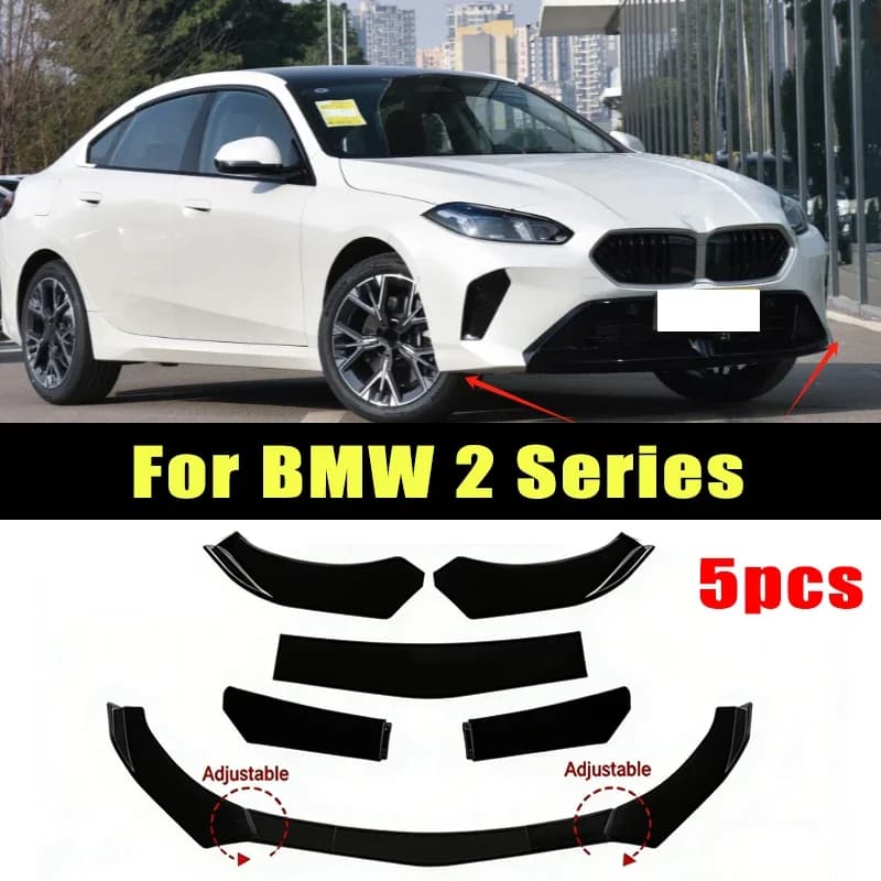 5Pcs ABS Material Universal Car Front Bumper Separator Bumper Lip Body Kit Duck Lip Separator For BMW 2 Series Car Accessories