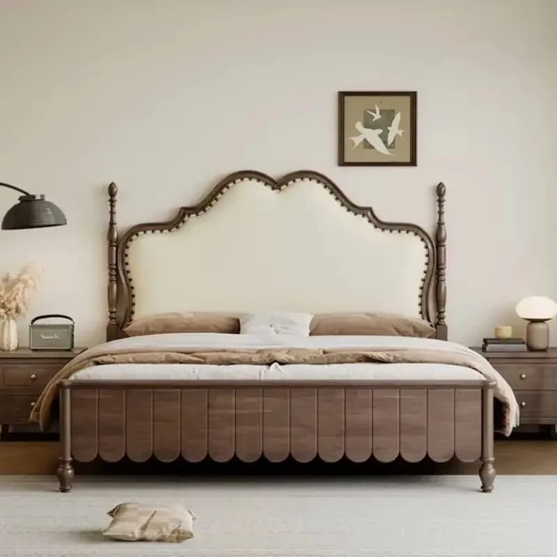 Luxury Nordic Queen Bed Drawers European Pretty Modern Headboards Frame Beds Bedroom Solid Wood Cama Box Solteiro Home Furniture