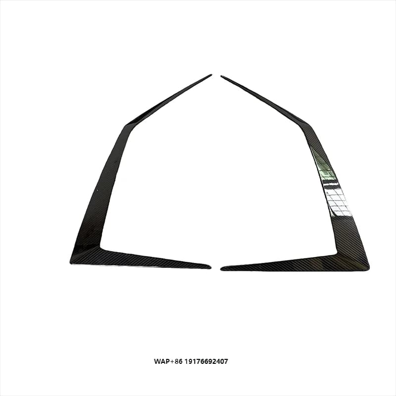 ForLamborghini Huracan STO 2022 V Style Dry Carbon Fiber Front Hood Vents Trim