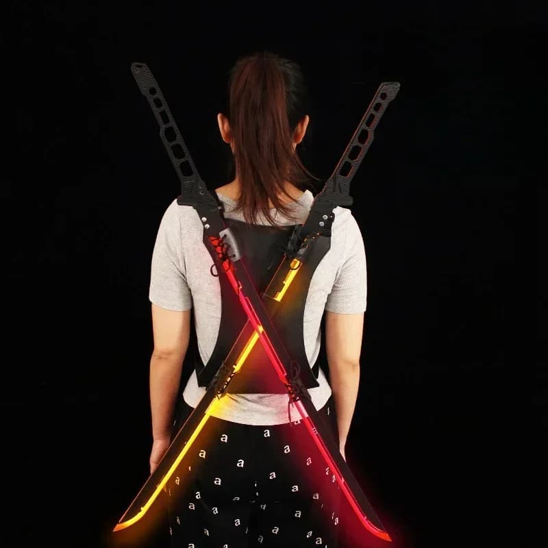ADEA Cosplay Prop Real Size Japanese Katana Samurai Sword Sabre Kid Toy Bright Katana Acrylic Led Light Sword Knife Anime