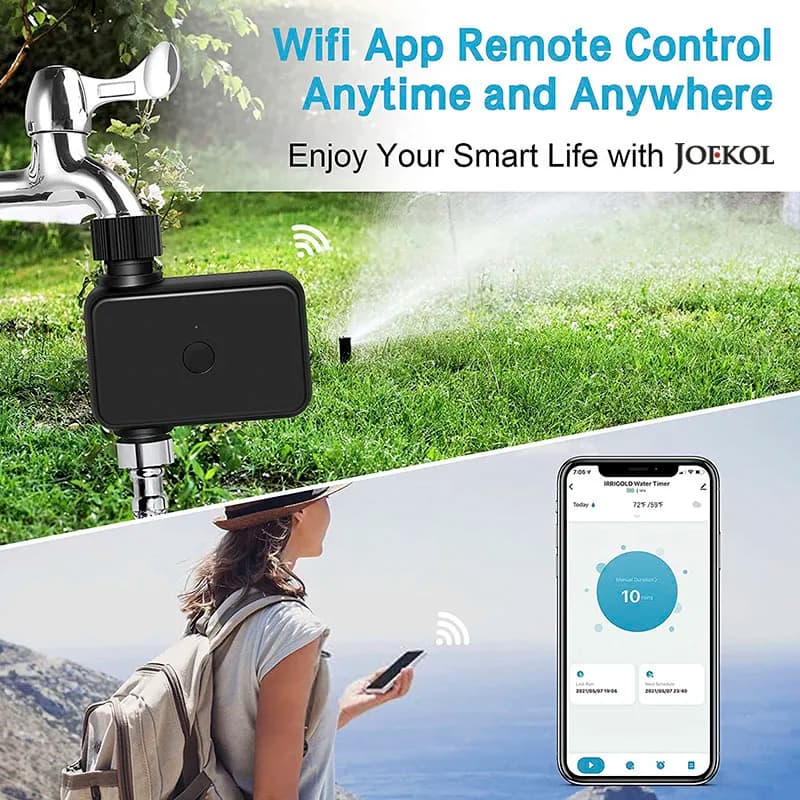 【Hot】Tuya Smart Garden Watering Timer Wifi Automatic Drip Irrigation Controller Smart Water Valve Garden Automatic Watering Syst