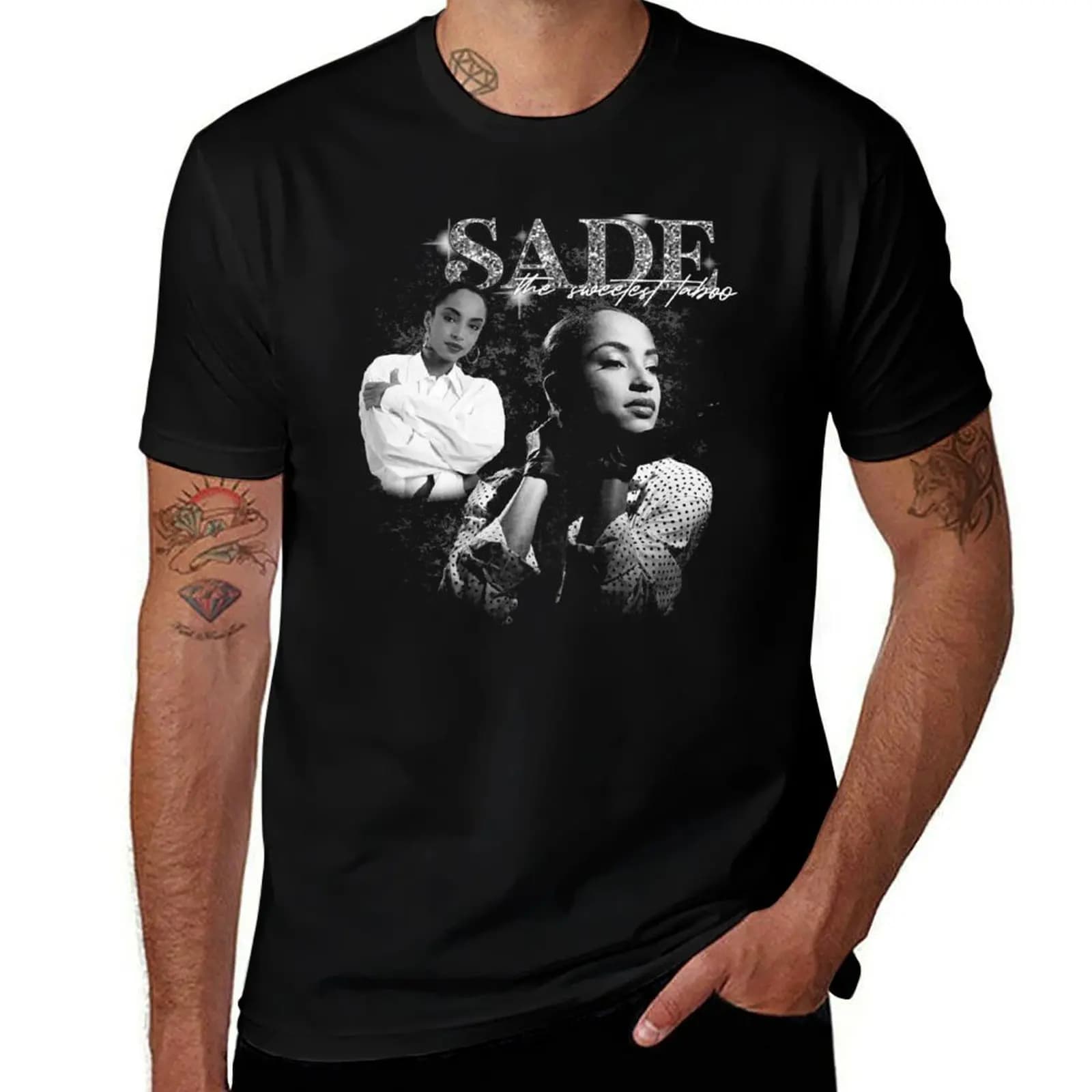 Sade Singer Vintage Black And White T-Shirt Basic Tee Shirt for Everyday Outfit T-Shirt