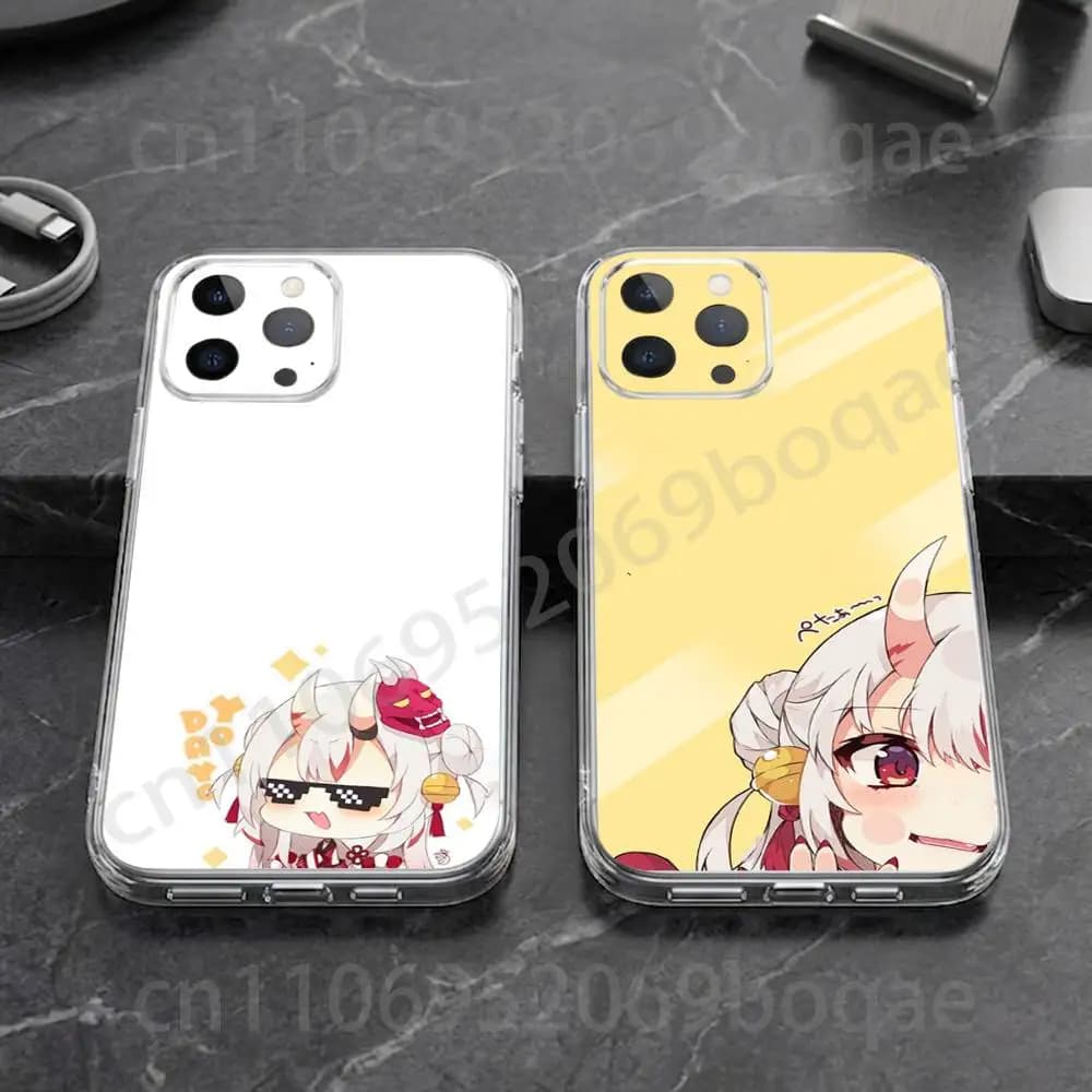 Cute N-Nakiri A-Ayame Phone Case For iPhone17,16,15,14,13,12,11,XR,Pro,Max,Plus,mini,Transparent Soft Cover