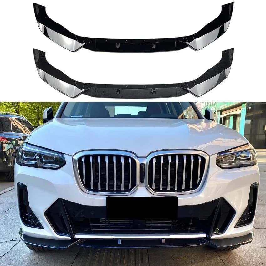 For BMW X3 G01 X4 G02 M Pack 2022+ onwards Rear Phase Front Bumper Lip Splitter Spoiler Exterior Auto Styling Upgrade Accessory