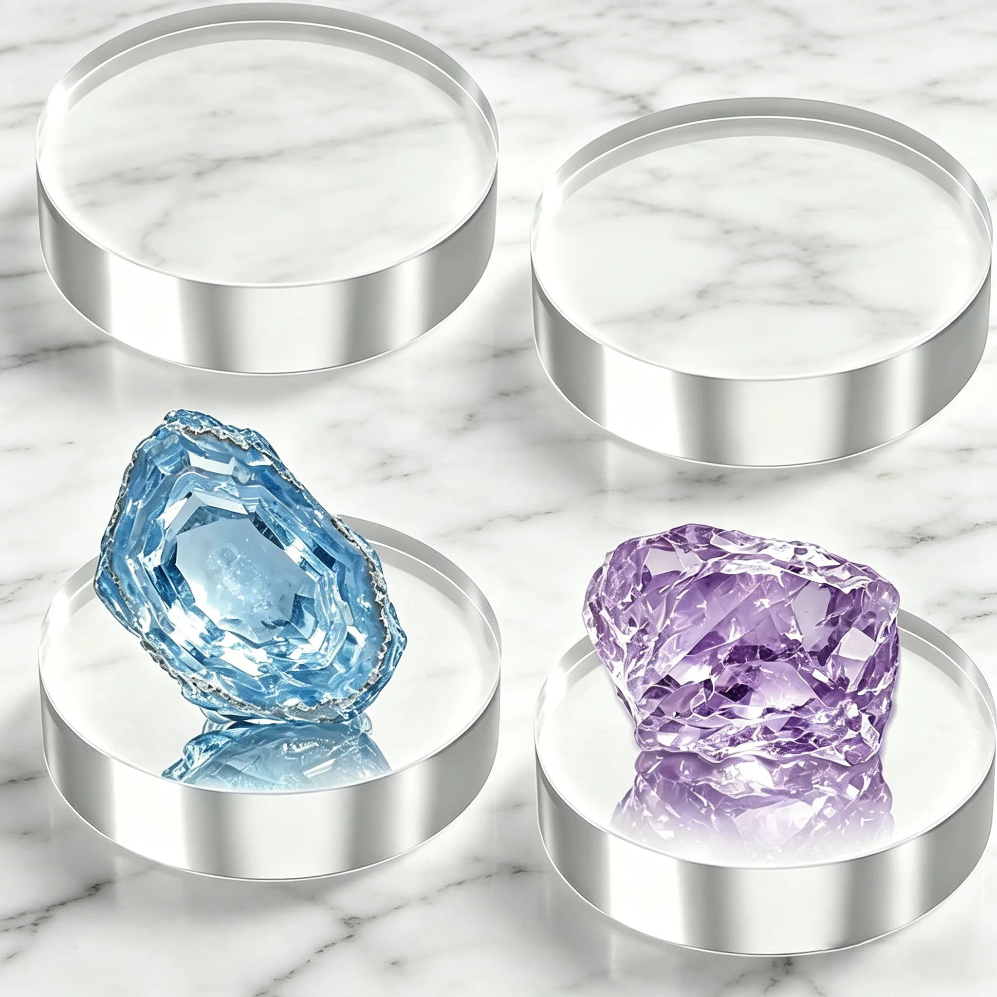 Floating Display Cubes Clear Display Blocks For Showcasing Collections Elegant Simple Design For Jewelry Rings