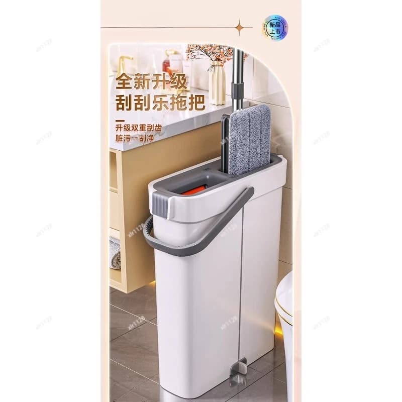 Hands-Free Flat Mop, Wet Dry Dual Use Self-Cleaning Floor Mop for Home