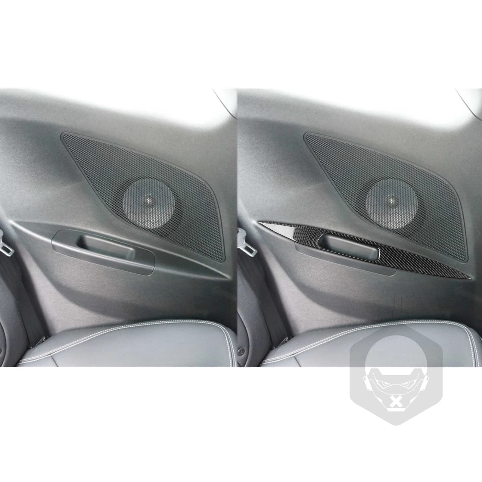 For Hyundai Veloster 2012-2017 Carbon Fiber Driver's rear armrest panel Cover Car Accessories Interior Decorative Stickers