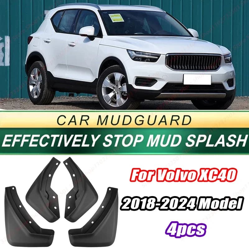 For Volvo XC40 2018-2024 Model 4PCS Front Rear Mud Flaps Splash Guards Fender Mudguards Auto Accessories