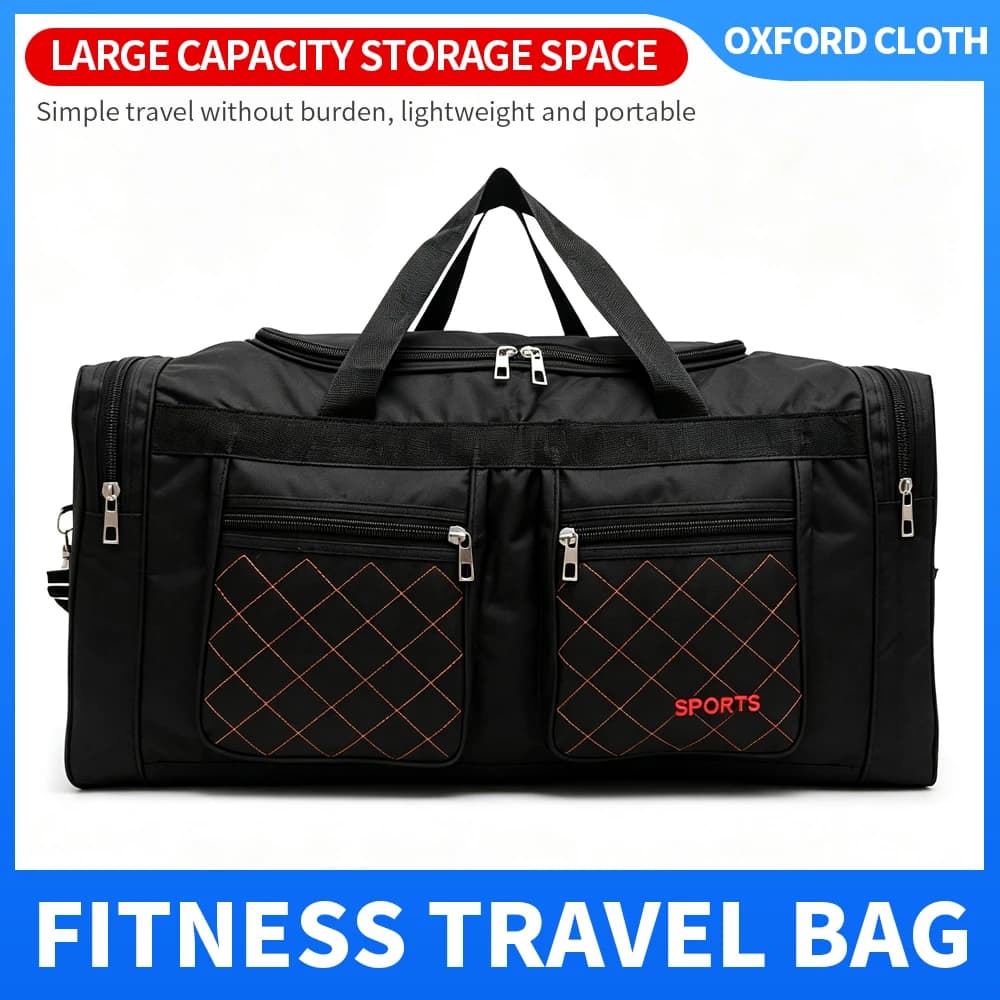 Large Capacity Oxford Storage Duffel Bag Portable Handbag Sports Fitness Multifunctional Bags for Car Travel Overnight Luggage