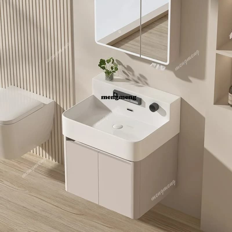 Small apartment wash basin honeycomb aluminum washbasin cabinet combination bathroom cabinet washstand