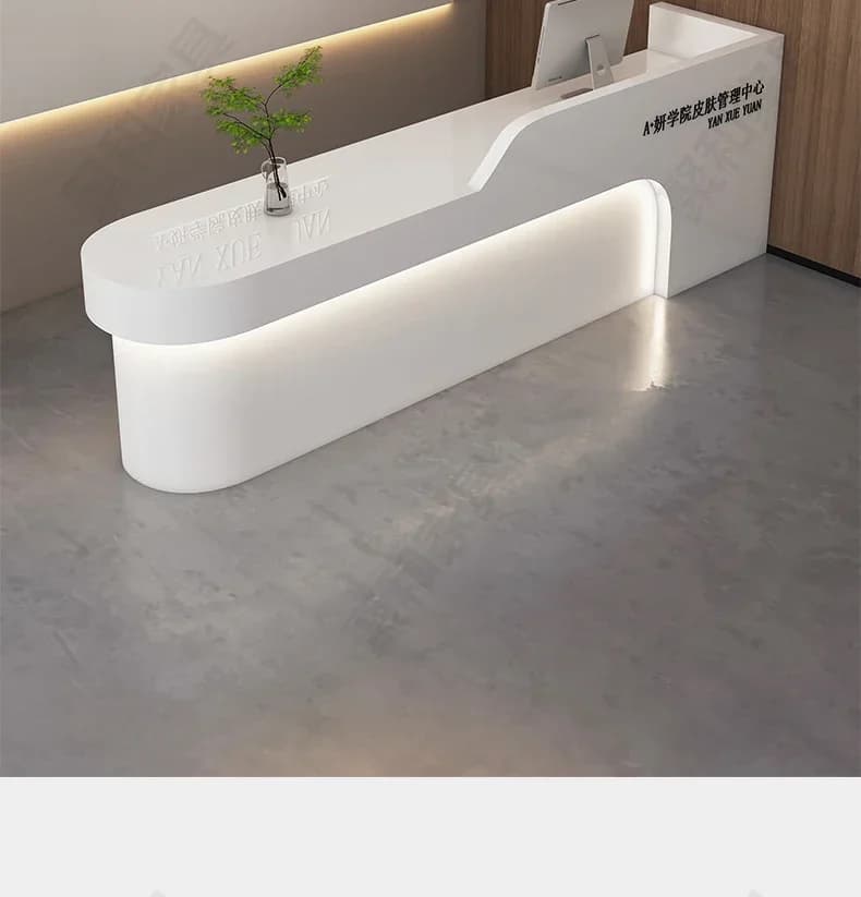 02 Simple modern beauty salon checkout page training institution company, reception desk, clothing store cashier counter
