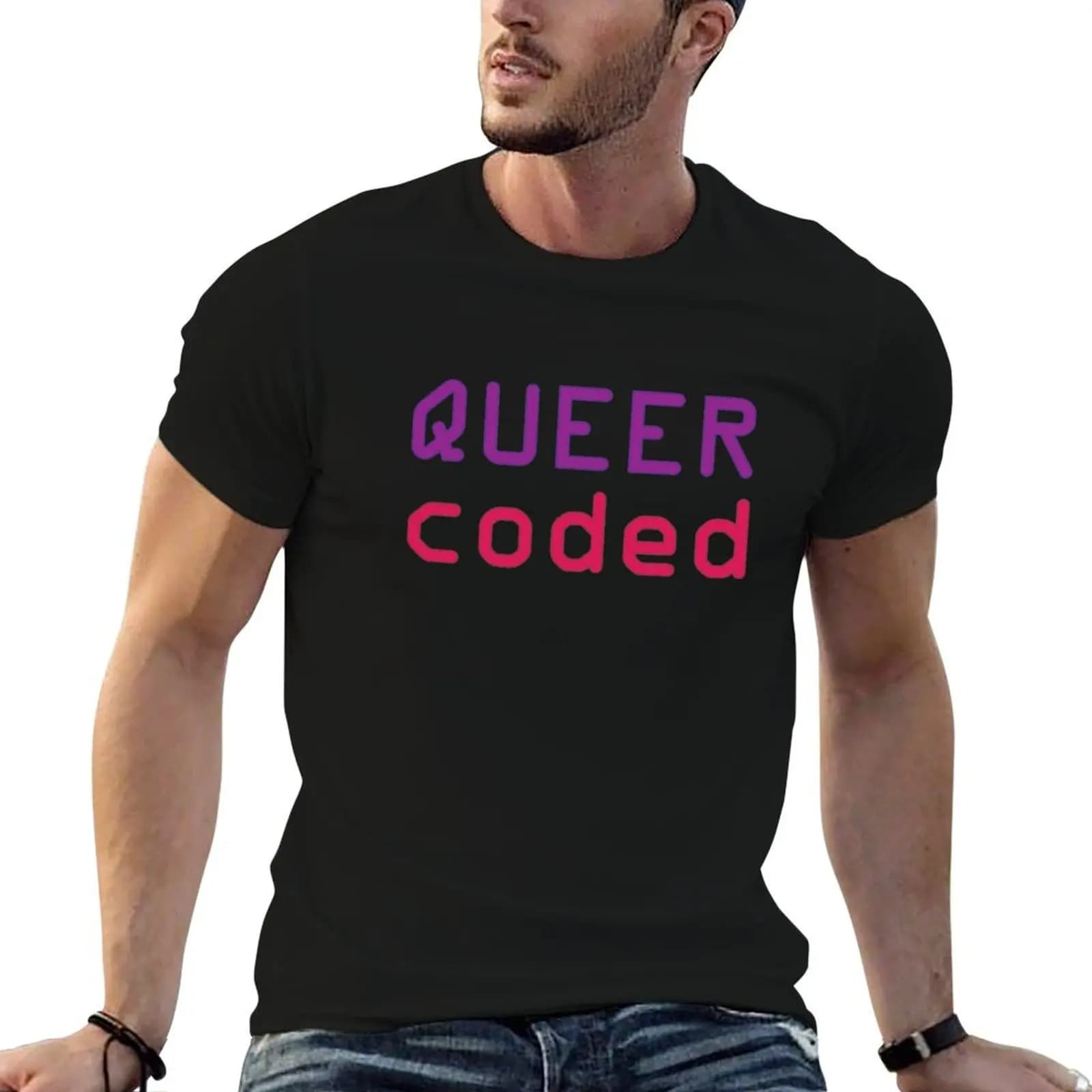 Queer Coded T-Shirt cheap stuff essential t shirt mens shirts graphic tee